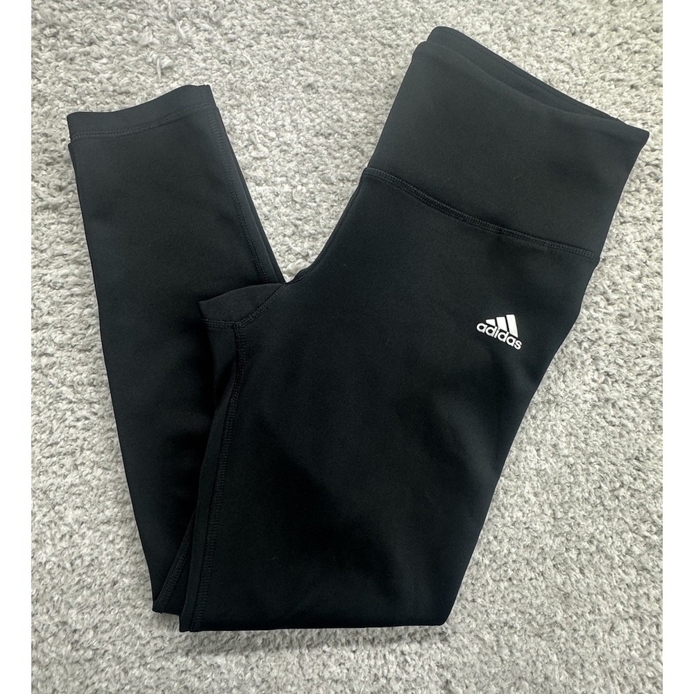 Adidas Climalite Women's Leggings Black Active Cropped Medium 26‎ Inseam